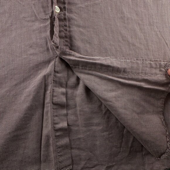 Ralph Lauren Blake Long Sleeve Cotton Button Up Shirt Brown Houndstooth 2XL - Picture 8 of 16